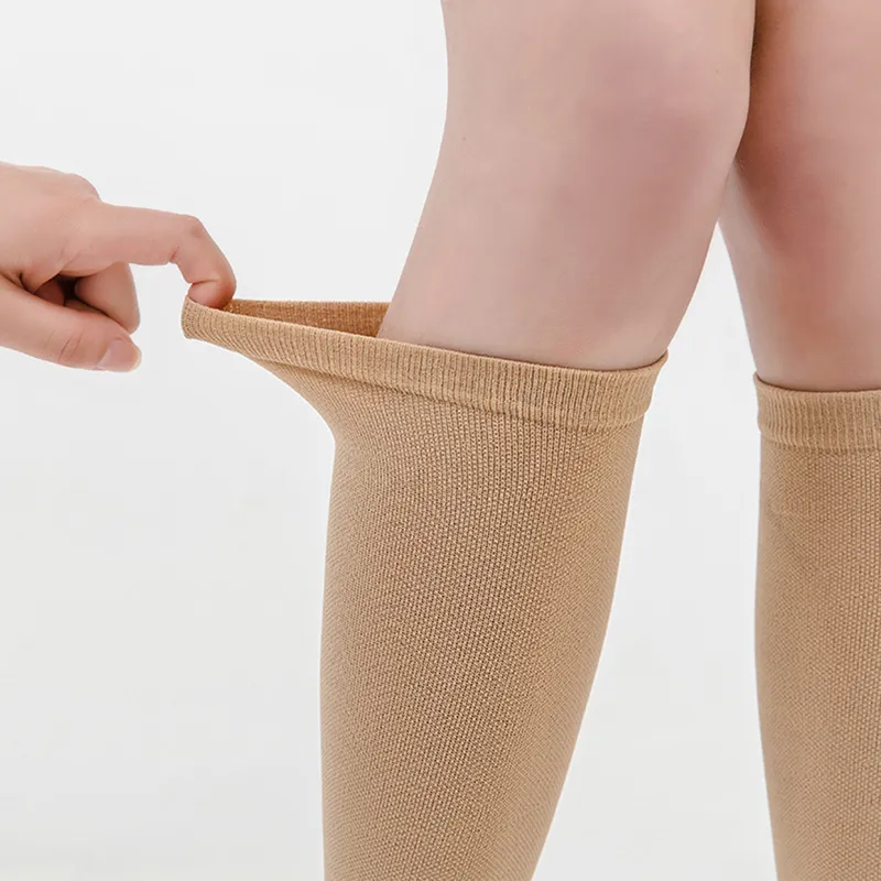 S-XL Elastic Open Toe Knee High Stockings Calf Compression Stockings Varicose Veins Treat Shaping Graduated Pressure Stockings 4