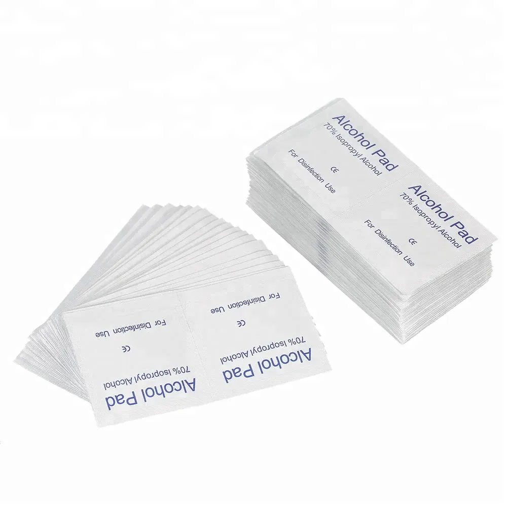 Alcohol Pads 70% Isopropyl Medical Sterile Custom Individual Nails Alcohol Swab Prep Wipes Pads 4