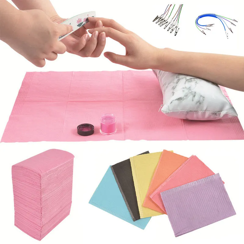 Colorful Medical Napkin Waterproof Beauty Disposable 3 Ply Patient Dental Bibs 3