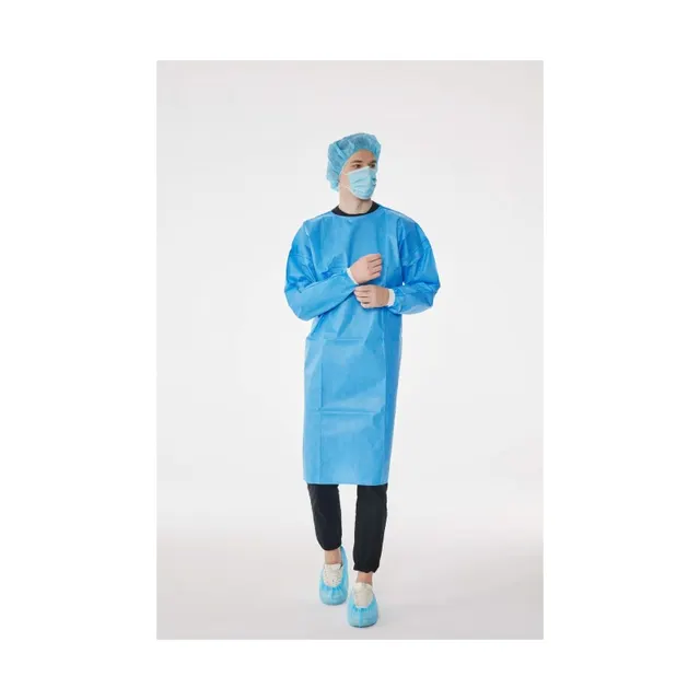 Disposable PP/PP+PE/SMS Nonwoven Isolation Protective Gown