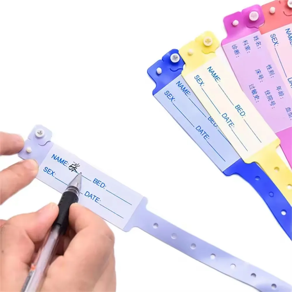 Disposable Use Soft PVC Vinyl Wristbands Patient Identification 8