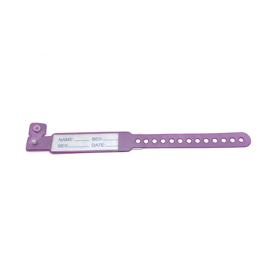 Disposable Use Soft PVC Vinyl Wristbands Patient Identification 4