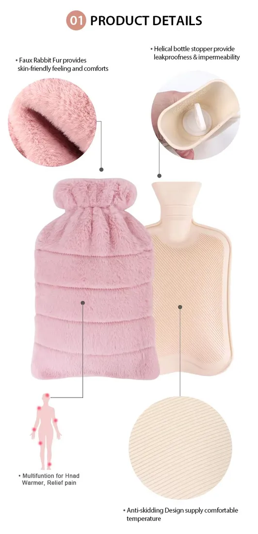 Hand Warmer Hot Water Bottle with or without Cover 4