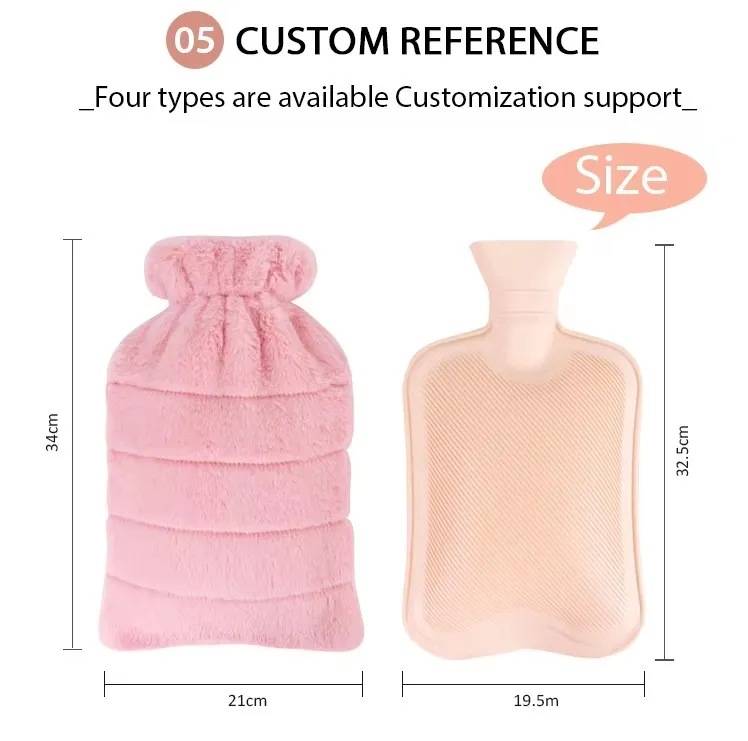 Fashion 2L 1.5L 1L many colors hot water bottle with pouch bag 5