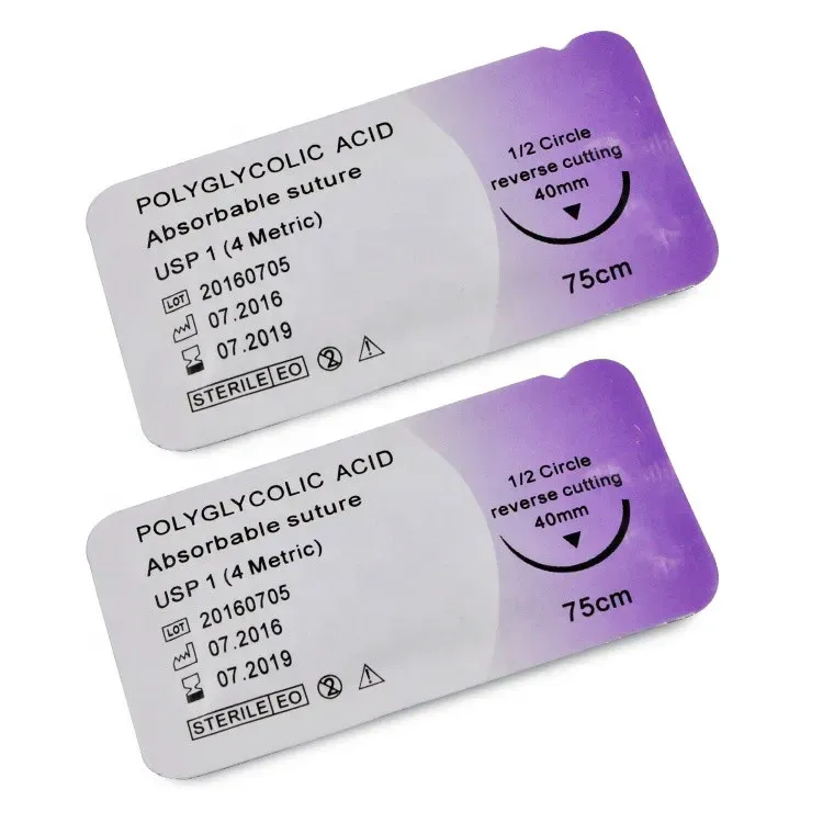 Surgical PGA Polyglactin 910 PDO Chromic Catgut Silk Nylon Suture 6