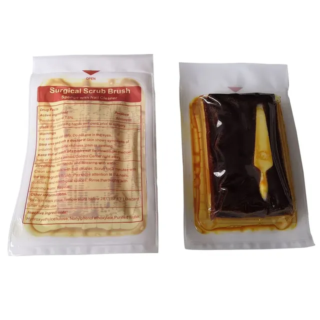 Soft Sponge Medical Surgical Brush with 4% Chlorhexidine