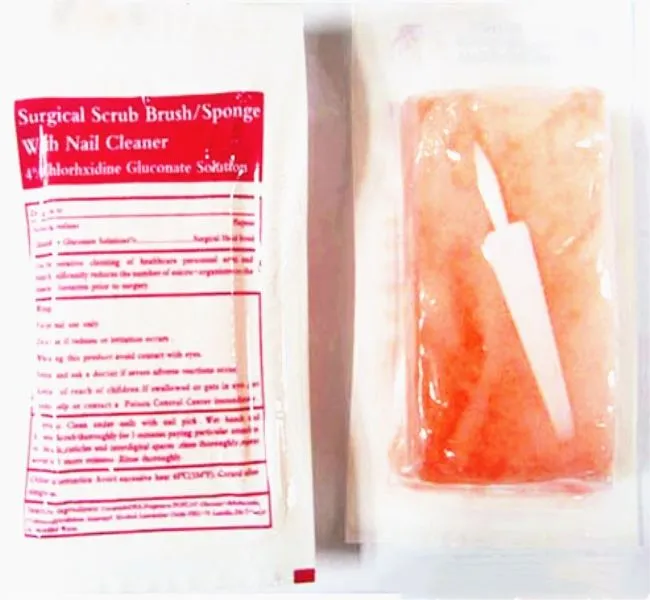 Soft Sponge Medical Surgical Brush with 4% Chlorhexidine 6