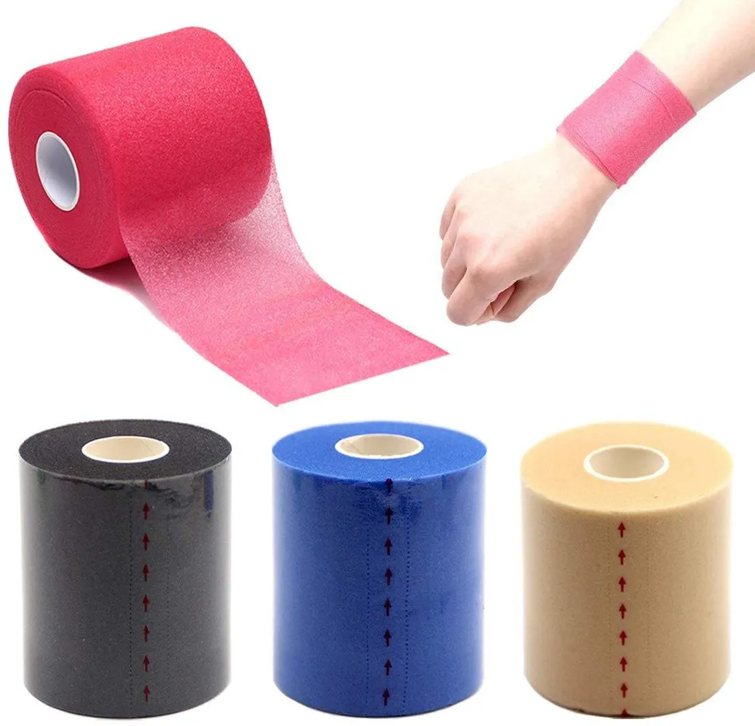 Thin Pretape Pre-Wrap Sports Tape Soft Foam Under Wrap Bandage General Medical Supplies 6