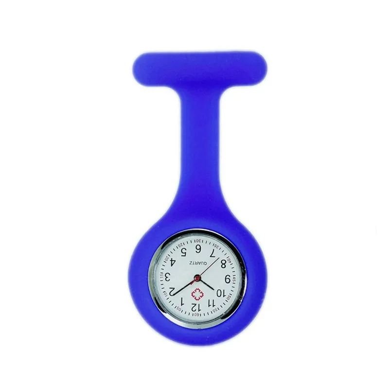 Promotional Portable Gift Rubber Silicone Doctor Digital Clip-On Pocket Medical Watch Clip Brooch Nurse Breast Watch 3