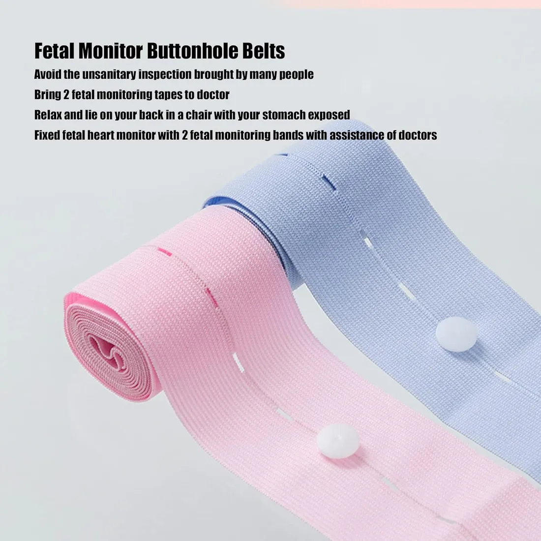 Adjustable Hospital Pregnant Women's Comfortable Belly Support Band Elastic Safe Removable Button Fetal Heart Monitoring Band 2
