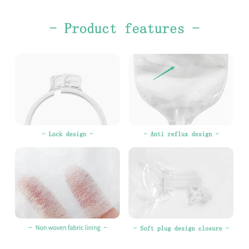 Disposable Clear CE Certified Medical Use Urostomy Bags with Baseplate 2