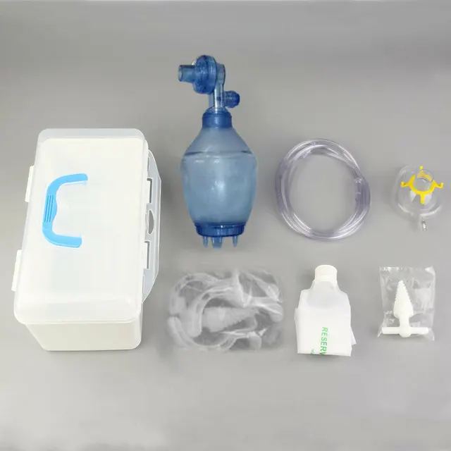 Medical silicone plastic emergency manual resuscitator kit