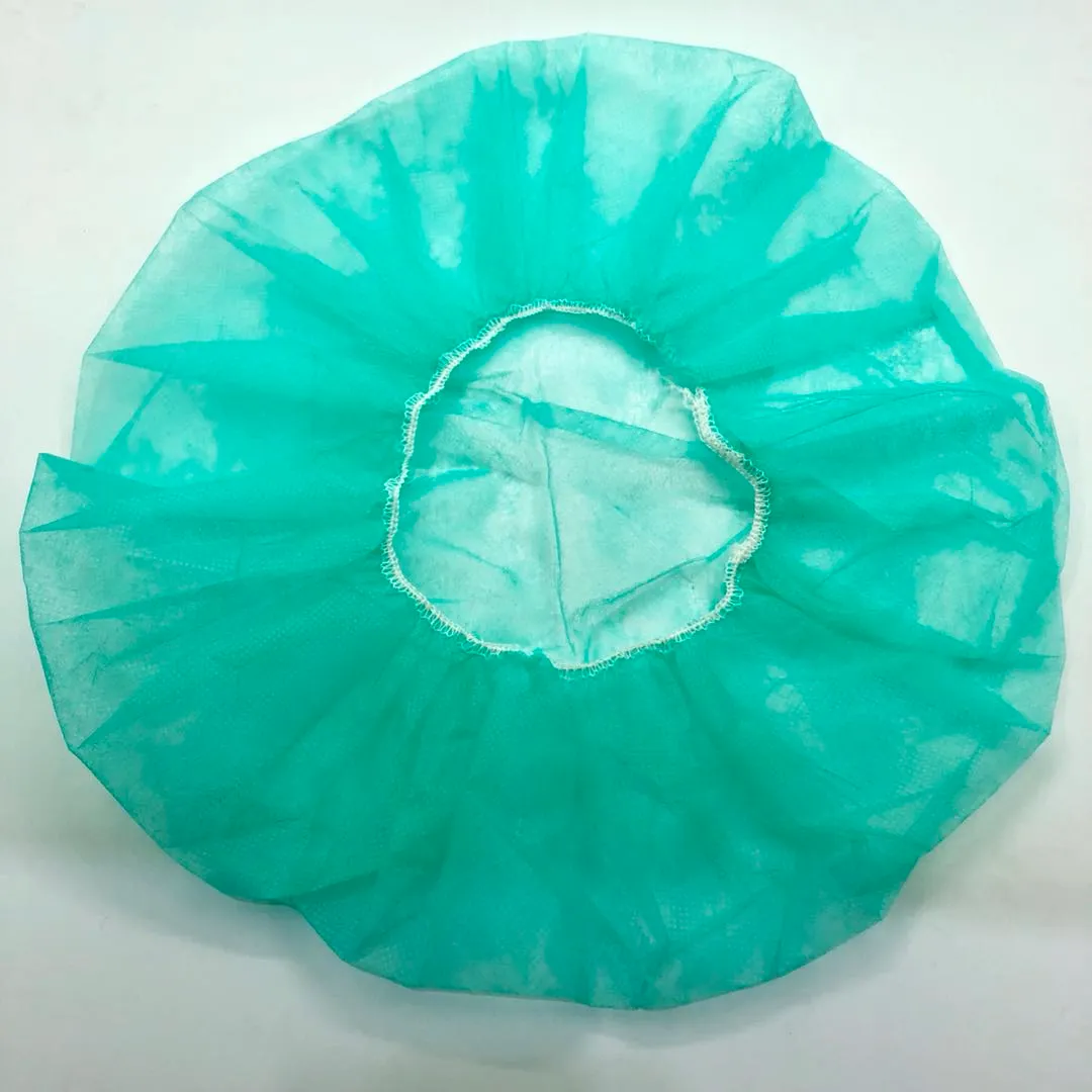 Disposable Non woven PP Bouffant Nurse Caps Green 3
