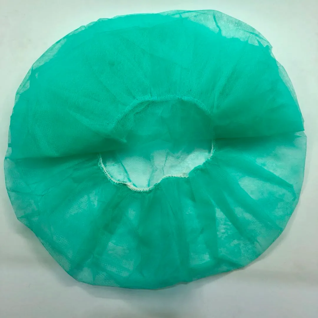 Disposable Non woven PP Bouffant Nurse Caps Green 4