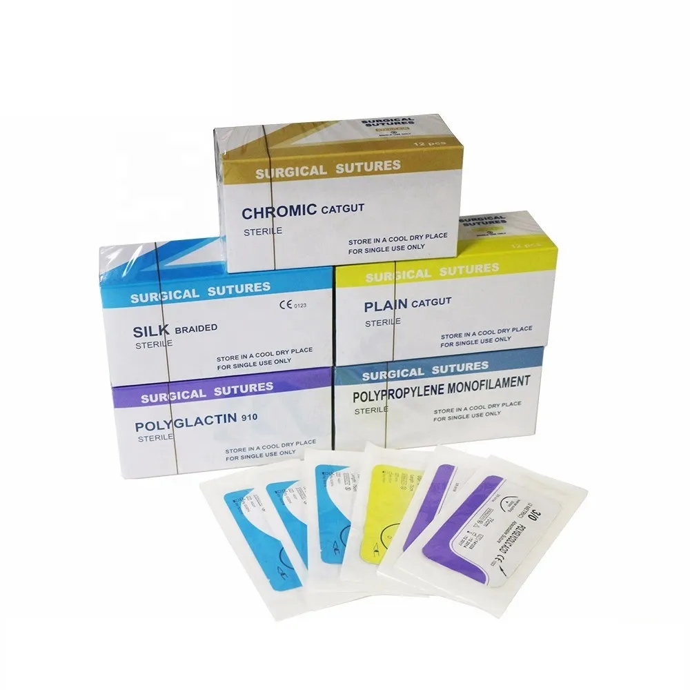 Medical absorbable polyester braided different sizes suture/sutures