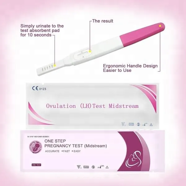 Home Medical diagnostic rapid test kits one step LH ovulation test cassette strip midstream