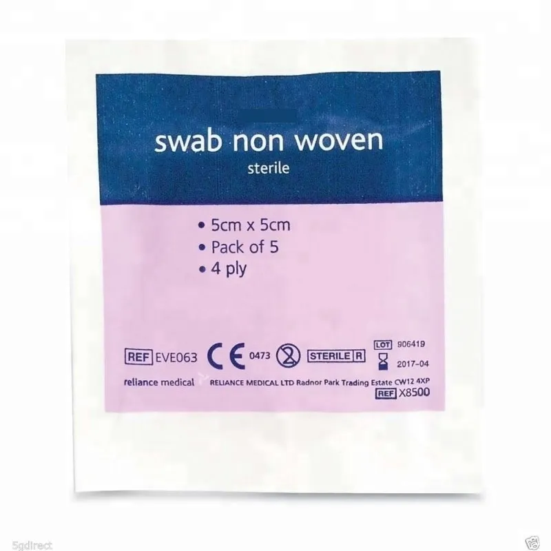 Medical sterile/not sterile non woven absorbent swabs with CE,ISO 3
