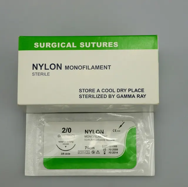 Surgical Disposable Non-absorbable POLYESTER/POLYPROPYLENE/SILK/NYLON sutures for hospital