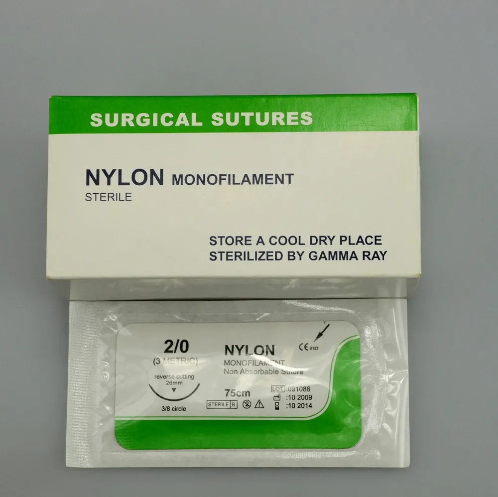 Surgical Disposable Non-absorbable POLYESTER/POLYPROPYLENE/SILK/NYLON sutures for hospital