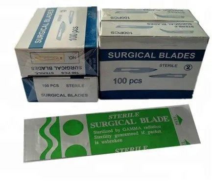 Disposable Sterile Carbon Steel Surgical Blade with Plastic Handle 6