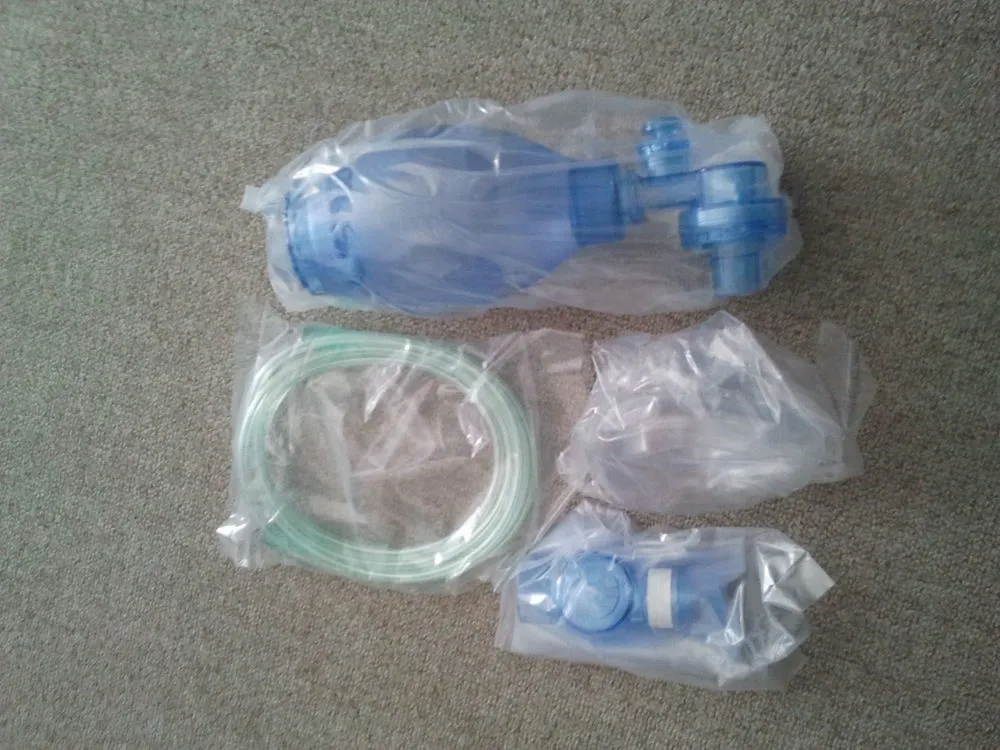 First Aid Medical Disposable Simple PVC/Silicone/SEBS Manual Resuscitator Emergency with FDA,CE,ISO 4