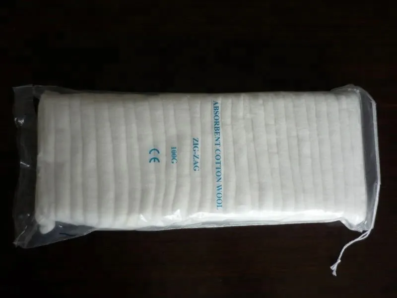 100% cotton zig zag cotton wool with CE,ISO 3