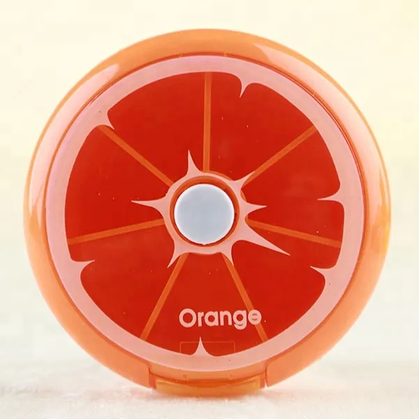 Medicine Pill Box Fruit Shaped Sort Vitamin 7 Day Weekly Holder 6