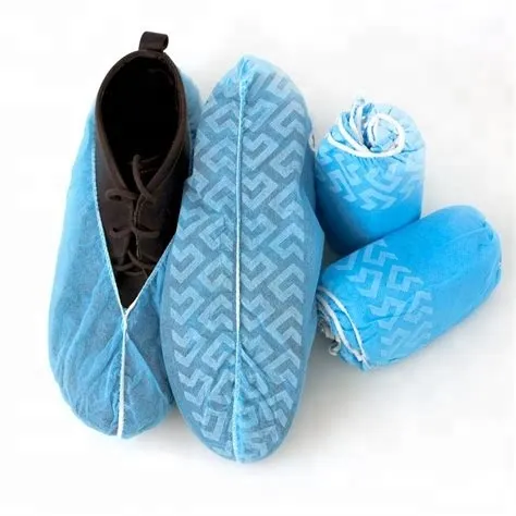 Non woven blue pp disposable shoe covers anti -skid and waterproof with FDA,CE,ISO