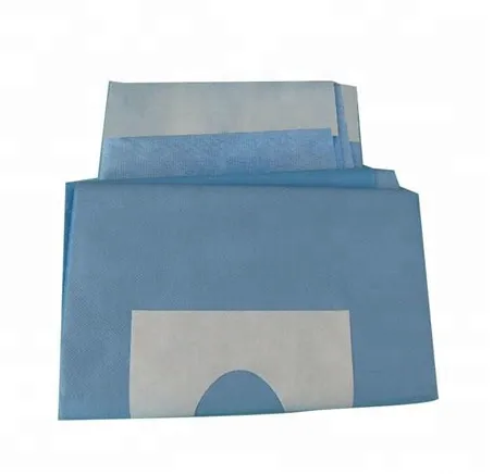 Disposable sterile SMS surgical eye drape with CE,ISO 2