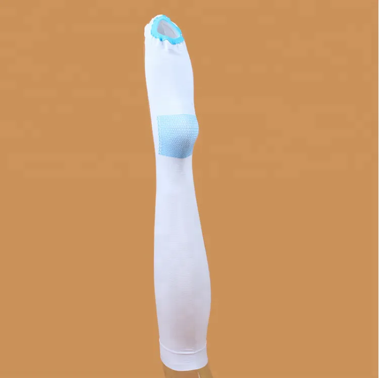 Anti-embolism knee-high stocking white open/close toe compression socks