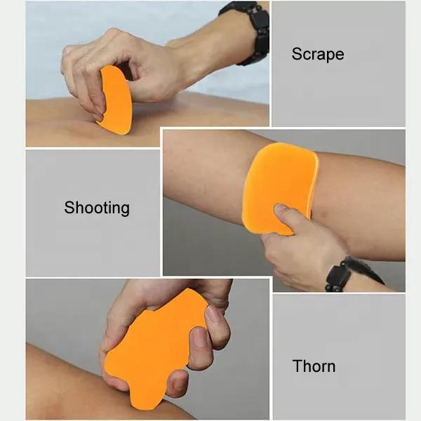 Gua Sha Guasha Board SPA Acupuncture Scraper for Face Back Arm 5