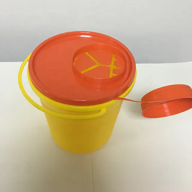 Hospital disposable waste needles plastic sharps container