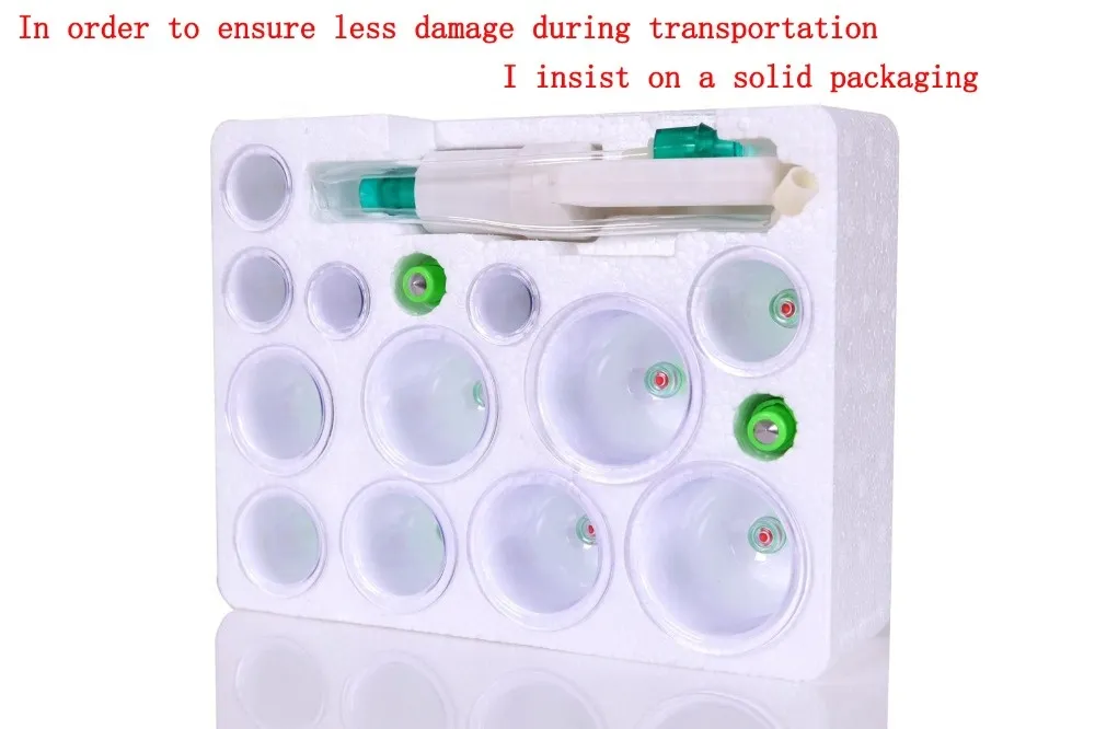 12pcs/set Chinese Health Care Medical Vacuum massage Cupping Therapy Cups Massage Body Relaxation Message Set 4