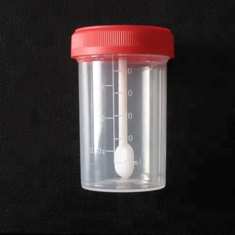 Disposable PP Hospital Consumables Sterile Urine Cup with Spoon