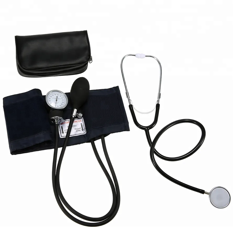 Medical standard OEM manual aneroid sphygmomanometer with stethoscope 3