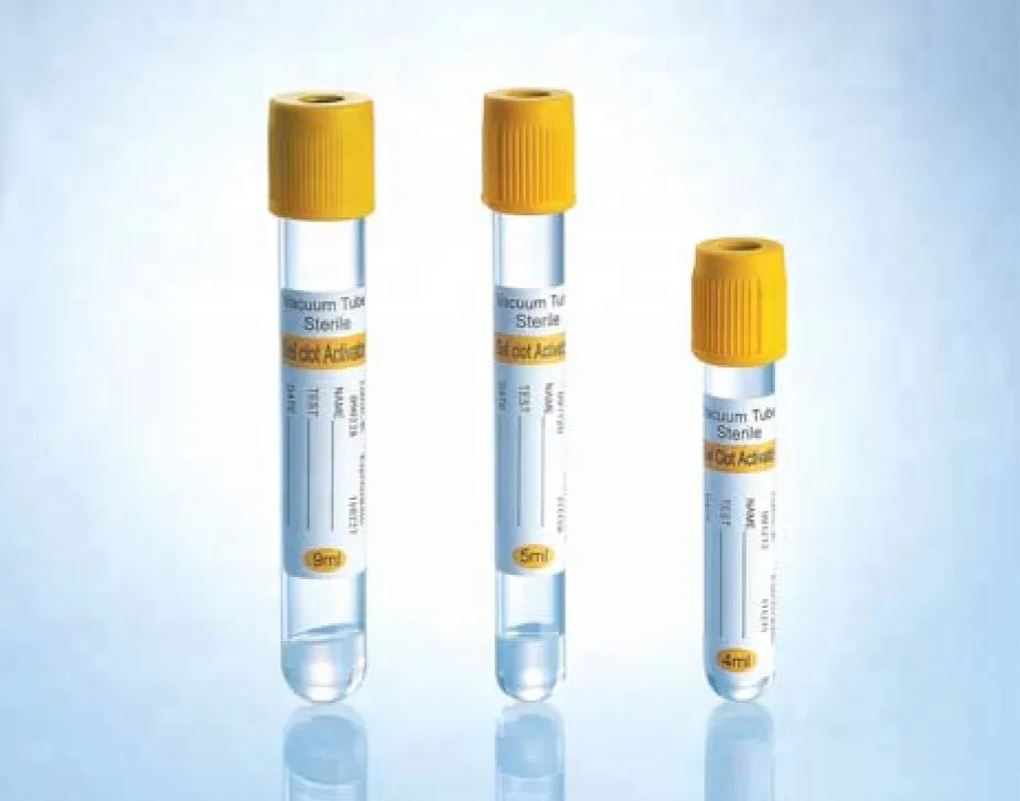 PET/Glass Gel and Clot Activator Vacuum Blood Tube With CE,ISO 4