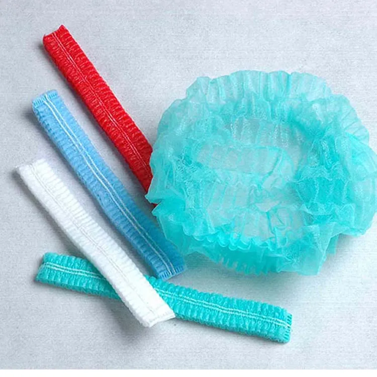 Disposable non-woven cap single/double bungee hair net anti dust non-woven bouffant cap with FDA,CE,ISO 4