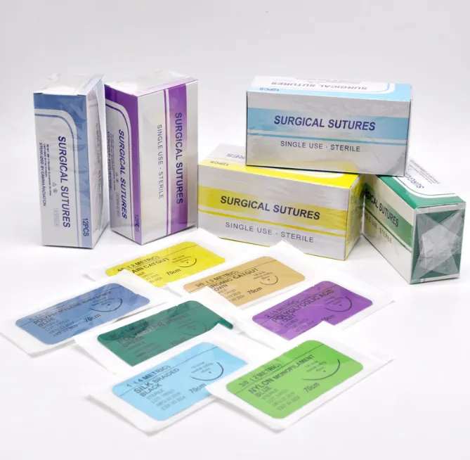 Absorbable Sutures surgical Chromic Catgut(CC) Sterile Medical Disposable Sutures Thread With Needle