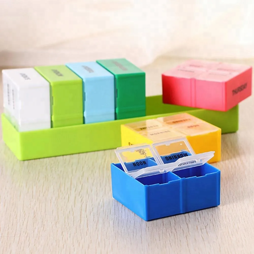 28 Grids 7 Days Weekly pill box Portable Plastic Tablet Pill Medicine Box
