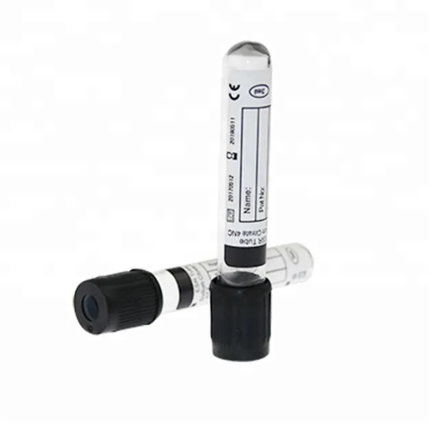 Vacutainer PET/Glass black ESR tube sodium citrate 1:4 With CE,ISO