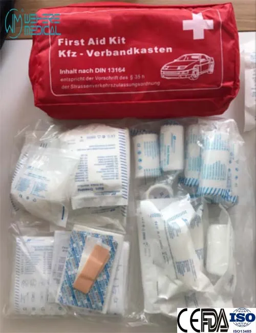 FDA CE ISO Medical nylon first aid kit DIN13164 2