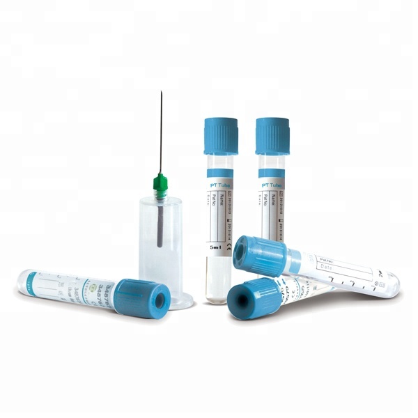 Disposable sterile PET/Glass disposable Blue PT sodium citrate vacutainer tube with CE,ISO