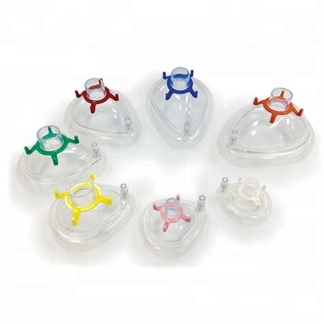 Disposable sterile medical grade pvc face anesthesia mask for hospital use with FDA,CE,ISO