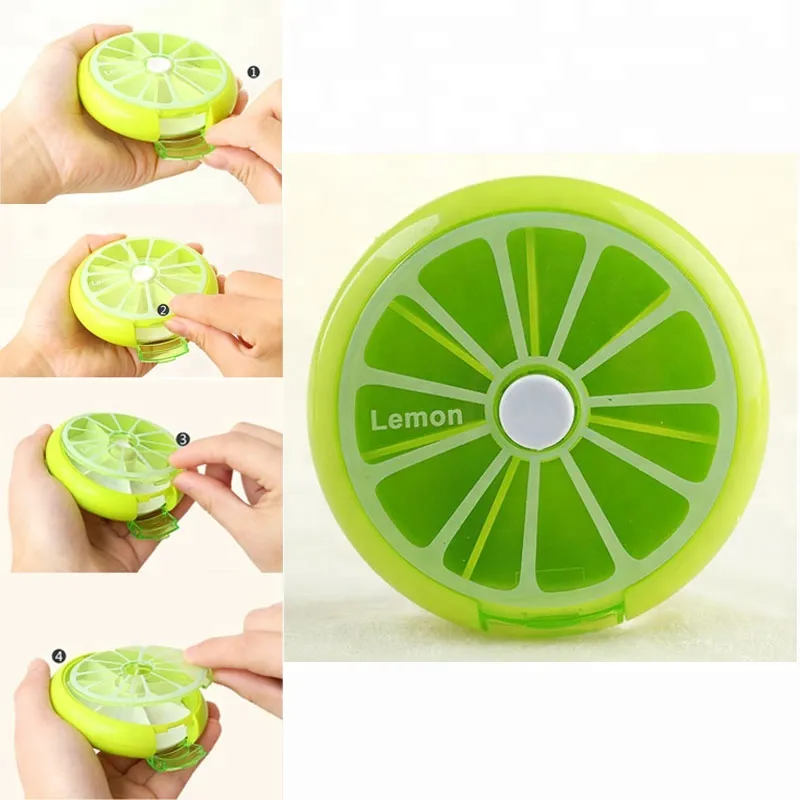 Medicine Pill Box Fruit Shaped Sort Vitamin 7 Day Weekly Holder 4