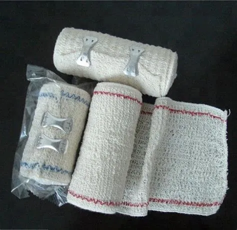 Medical Cotton Spandex Elastic Crepe Bandage With CE,ISO 4