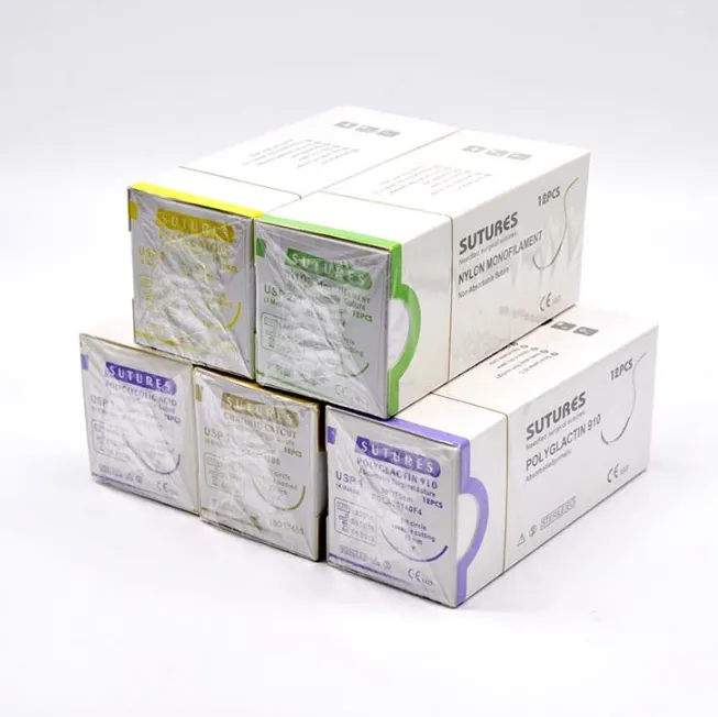 Absorbable Sutures surgical Chromic Catgut(CC) Sterile Medical Disposable Sutures Thread With Needle 4