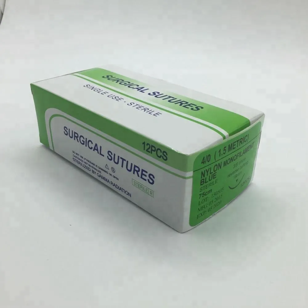 Disposable non-absorbable sterile Nylon monofilament surgical suture/sutures