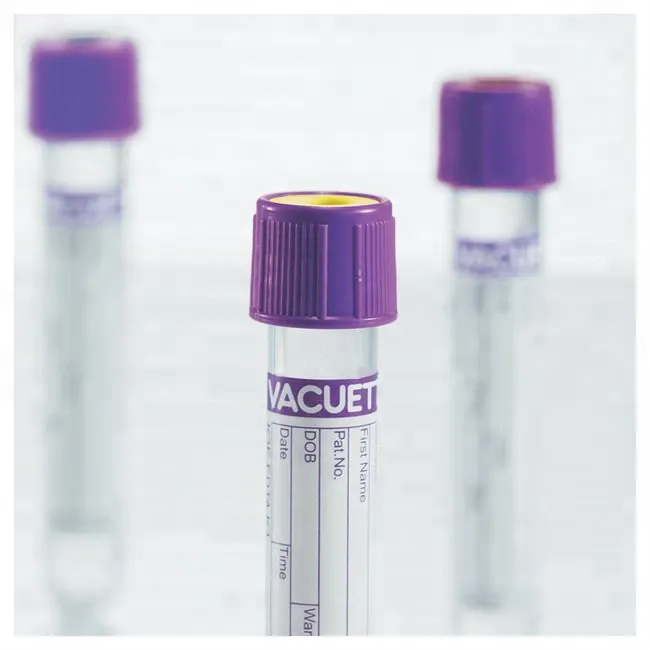 EDTA K2 K3 PET/Glass Vacutainer Blood Collection Tube 13x75mm,13x100mm,16x100mm with CE,ISO 5