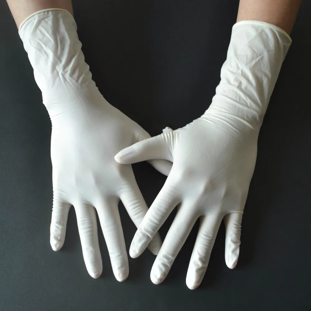 Disposable latex surgical gloves for surgical