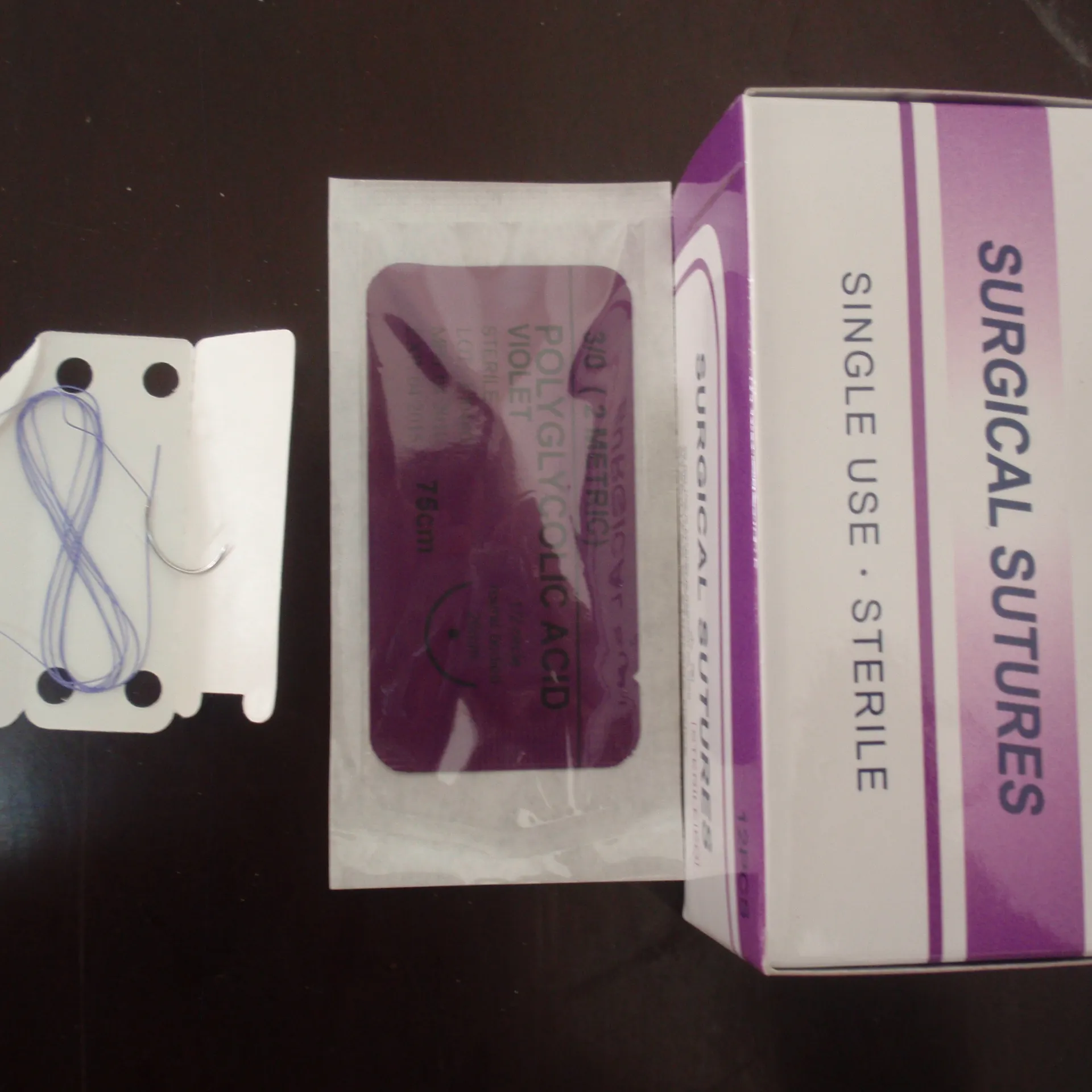 Disposable surgical sterile absorbable Polyglycolic Acid Suture/sutures